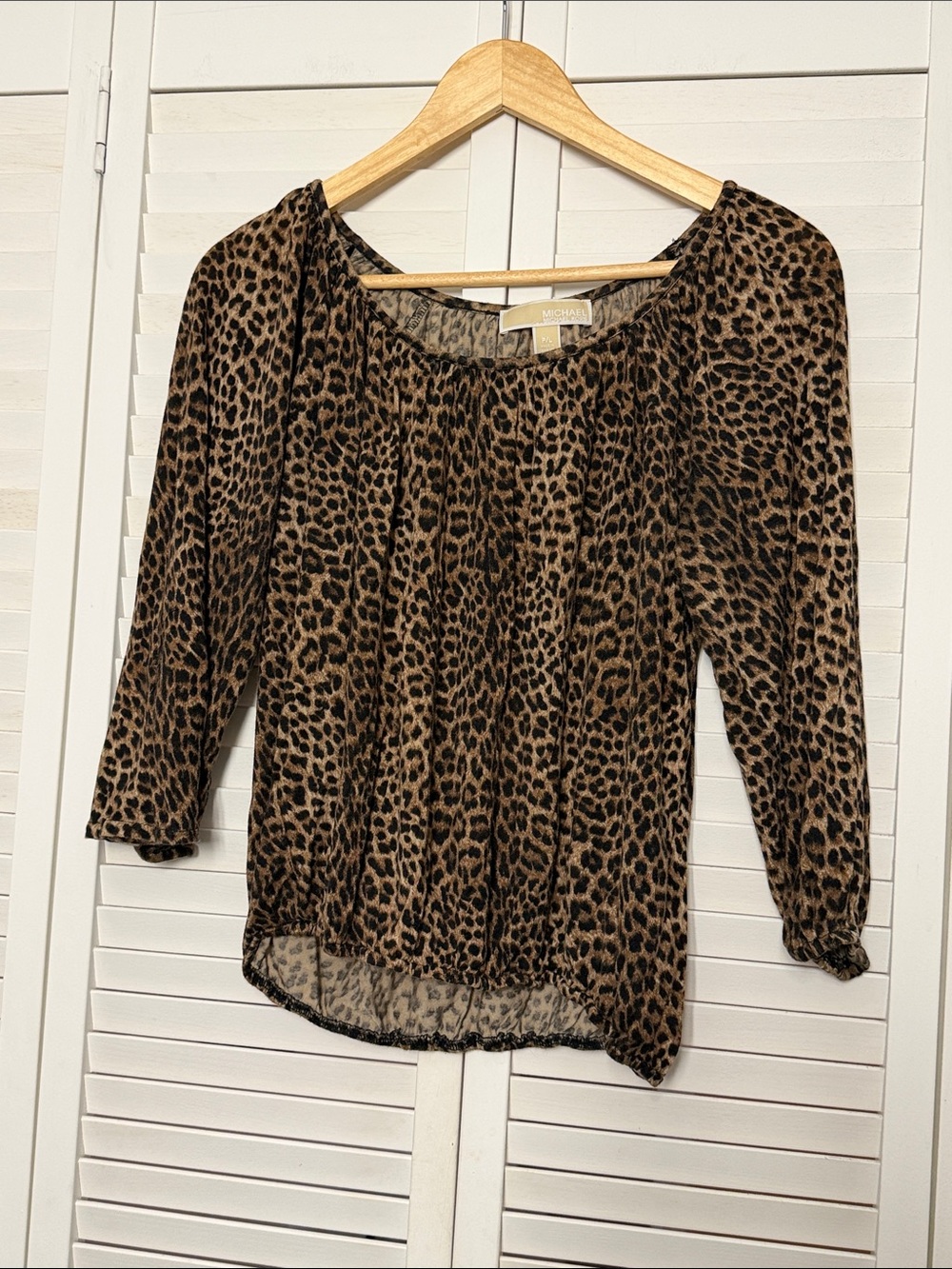 Michael Kors Leopard Print Blouse